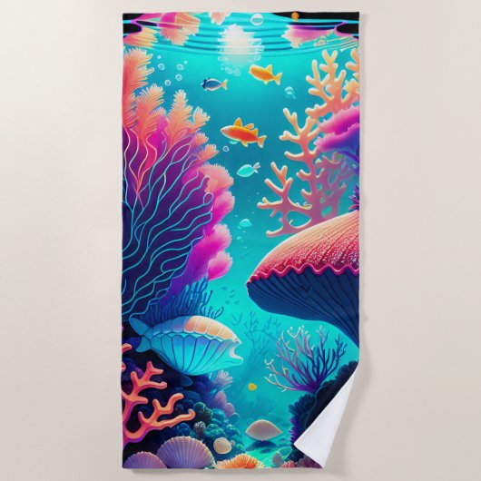 Serviette De Plage Sous la mer (Devant)