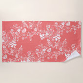 Serviette De Plage Sous le Motif de corail océanique (Devant)