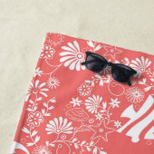 Serviette De Plage Sous le Motif de corail océanique (En situation)