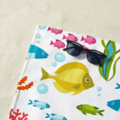 Serviette De Plage Sous le motif des animaux marins (En situation)