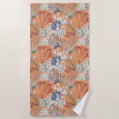 Serviette De Plage Sous les coraux d'abricot marin (Devant)