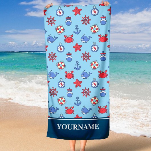Serviette De Plage Sous l'Océan marin Animaux Garçons
