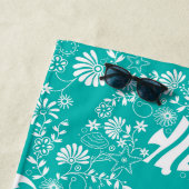 Serviette De Plage Sous l'océan Turquoise Motif (En situation)