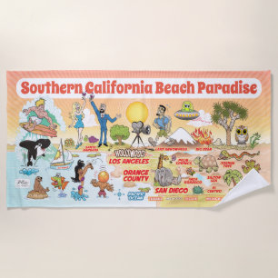 Serviette De Plage Southern California Beach Paradise Blanket