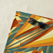 Serviette De Plage Southwestern Golden Sun Rays Design indien (En situation)