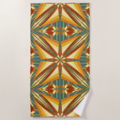 Serviette De Plage Southwestern Golden Sun Rays Design indien (Devant)