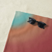 Serviette De Plage Southwestern Southwest Desert Rainbow Art Design (En situation)