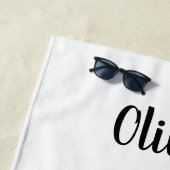 Serviette De Plage Soyez de beaux coeurs aquarelles (En situation)