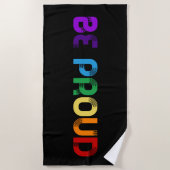 Serviette De Plage Soyez fier du Gay pride LGBT (Devant)