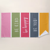 Serviette De Plage Soyez Semblable Gras Couleur Muet Palette Gratté (Devant)