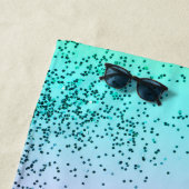 Serviette De Plage Sparkling UNICORN Girls Parties scintillant Heart  (En situation)