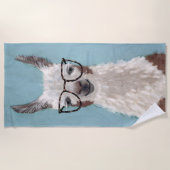 Serviette De Plage Spécifications Llama - Lunettes surdimensionnées (Devant)