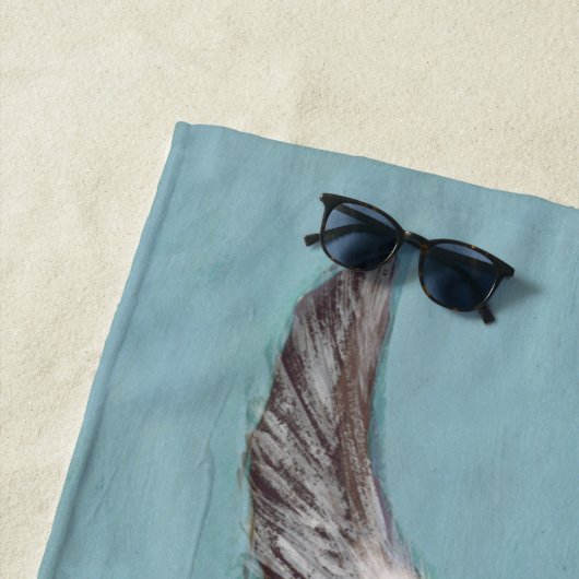 Serviette De Plage Spécifications Llama - Lunettes surdimensionnées (En situation)