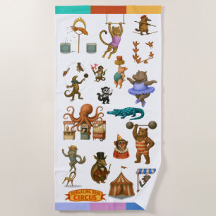 Serviette De Plage Spectacles du cirque Dingaling Bros