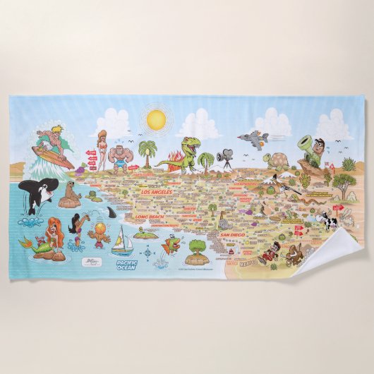 Serviette De Plage Spectaculaire couverture de plage du sud de la Cal (Devant)