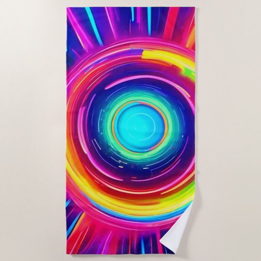 Serviette De Plage Spectre circulaire : Une exploration dynamique des (Devant)