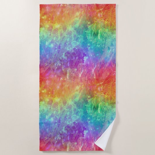 Serviette De Plage spellcaster - vif arc-en-ciel prism ombre : (Devant)