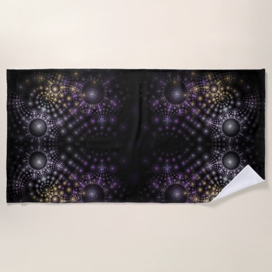 Serviette De Plage Sphère Abstraite Fractale Art Mandala Universe (Devant)