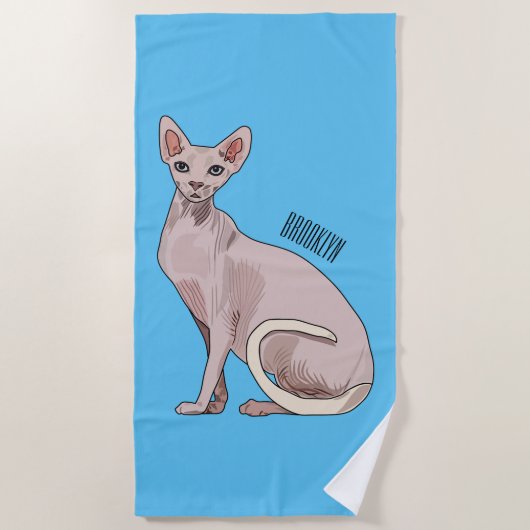 Serviette De Plage Sphynx cat (Devant)