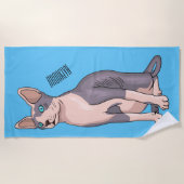 Serviette De Plage Sphynx cat (Devant)