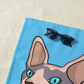 Serviette De Plage Sphynx cat (En situation)