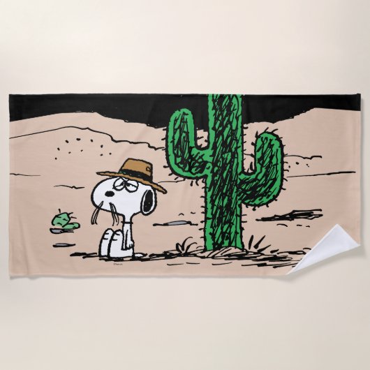 Serviette De Plage Spike dans un désert illuminé par la Lune (Devant)