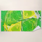 Serviette De Plage Spirale vert lime (Devant)