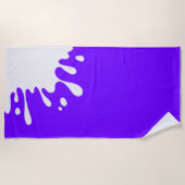 Serviette De Plage Splash blanc sur Indigo électrique (Devant)