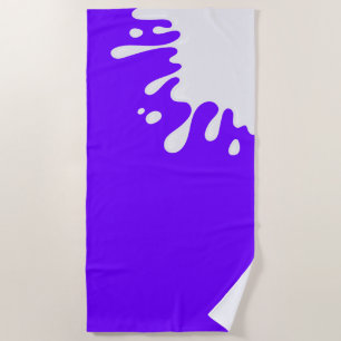 Serviette De Plage Splash blanc sur Indigo électrique