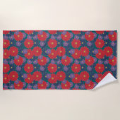 Serviette De Plage Splashy Fall Floral Beach Towne (Devant)