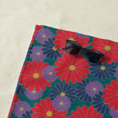 Serviette De Plage Splashy Fall Floral Beach Towne (En situation)