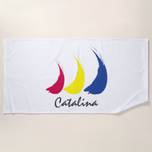 Serviette De Plage Splashy Sails_Paint-The-Wind_Catalina