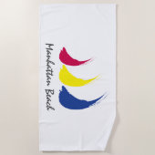 Serviette De Plage Splashy Sails_Paint-The-Wind_Manhattan Beach (Devant)