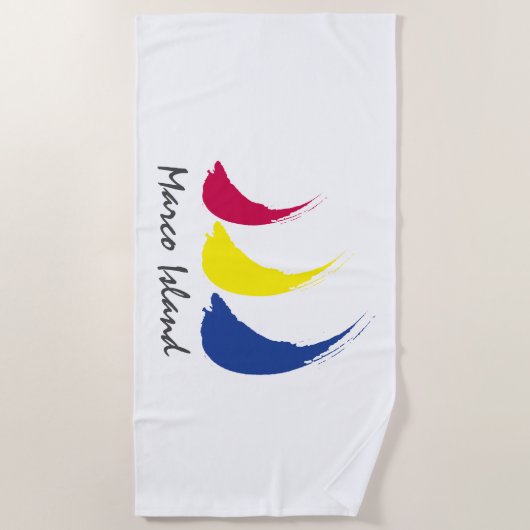 Serviette De Plage Splashy Sails_Paint-The-Wind_Marco Island (Devant)