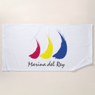 Serviette De Plage Splashy Sails_Paint-The-Wind_Marina del Rey
