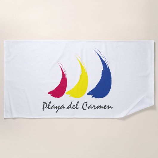 Serviette De Plage Splashy Sails_Paint-The-Wind_Playa del Carmen (Devant)
