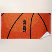 Serviette De Plage Sport de basket-ball personnalisé (Devant)