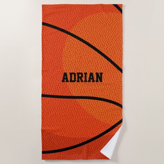 Serviette De Plage Sport de basket-ball personnalisé (Devant)