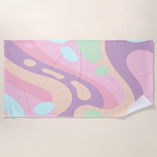 Serviette de plage Spring Pastel (Devant)