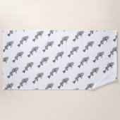 Serviette De Plage Squelette de poisson (Devant)