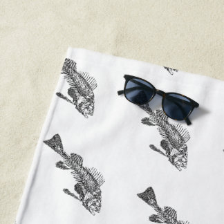Serviette De Plage Squelette de poisson