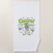 Serviette De Plage Squelette de véritable araignée d'Halloween de cré (Devant)