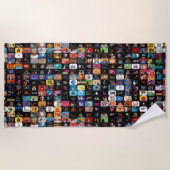 Serviette De Plage SRC Logos & Graphiques Collage Beach Towel (Devant)