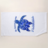 Serviette De Plage St. George Florida Vacation Tortue tribale (Devant)