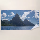 Serviette de plage St Lucia Piton (Devant)