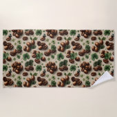 Serviette De Plage St. Patrick’s Day Coffee & Shamrock Pattern (Devant)
