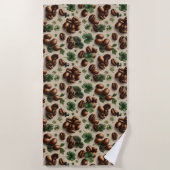 Serviette De Plage St. Patrick’s Day Coffee & Shamrock Pattern (Devant)