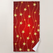 Serviette De Plage Star Adored Ruby Motif rouge (Devant)