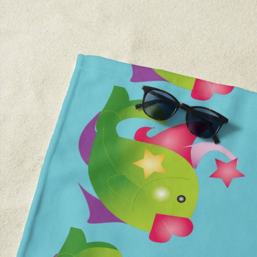 Serviette de plage "Star" Fish Beach (En situation)