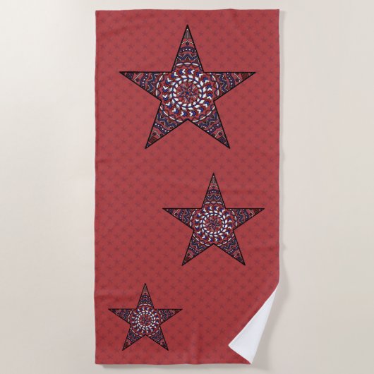 Serviette de plage Star of Independence (Devant)